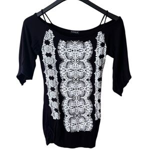 Venus Tunic Top Cold Shoulder Asymmetrical Sleeves Ruched Sides